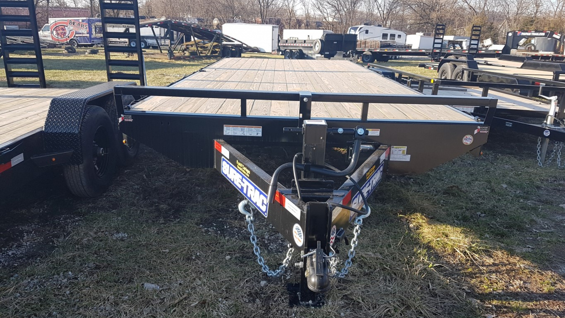 New 2025 Sure-Trac 8.5x20 Deckover Flatbed Trailer w/Ramps 15K