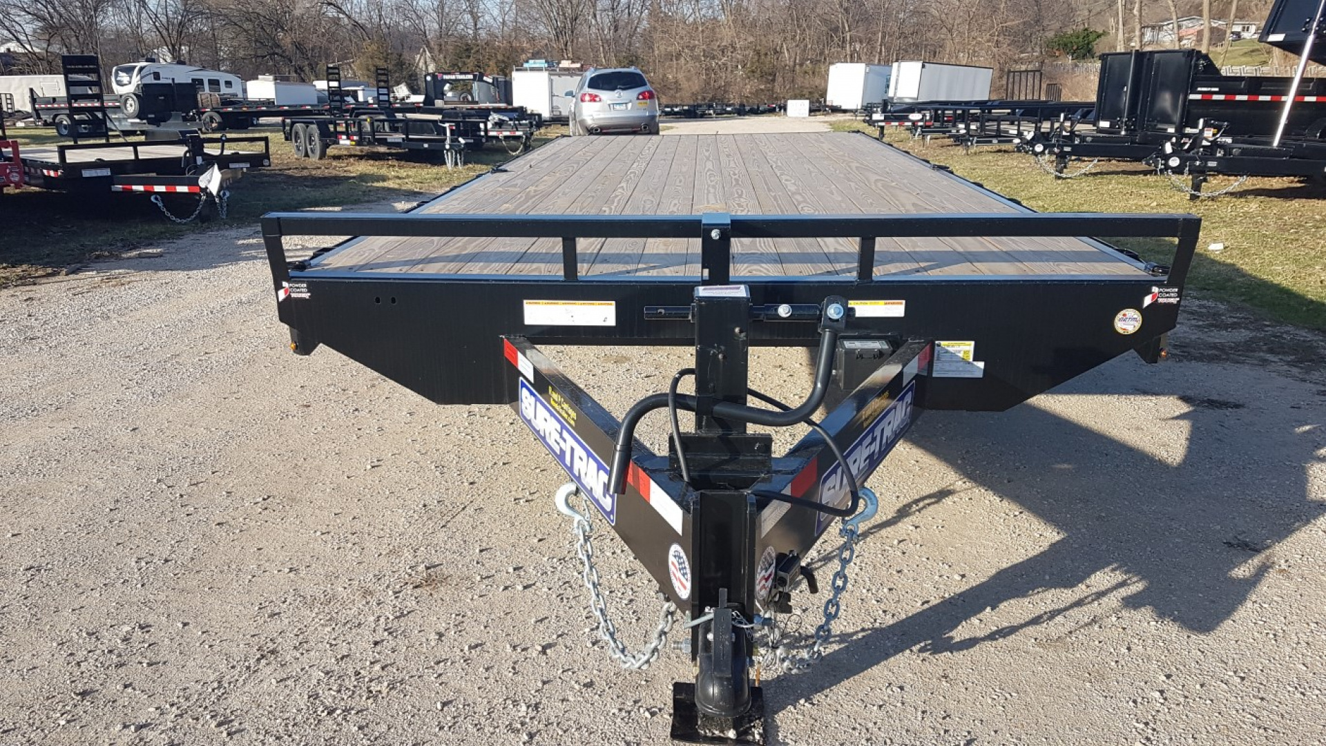 New 2025 Sure-Trac 8.5x20 Deckover Flatbed Trailer w/Ramps 15K
