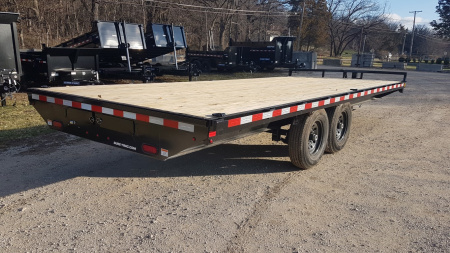 New 2025 Sure-Trac 8.5x20 Deckover Flatbed Trailer w/Ramps 15K