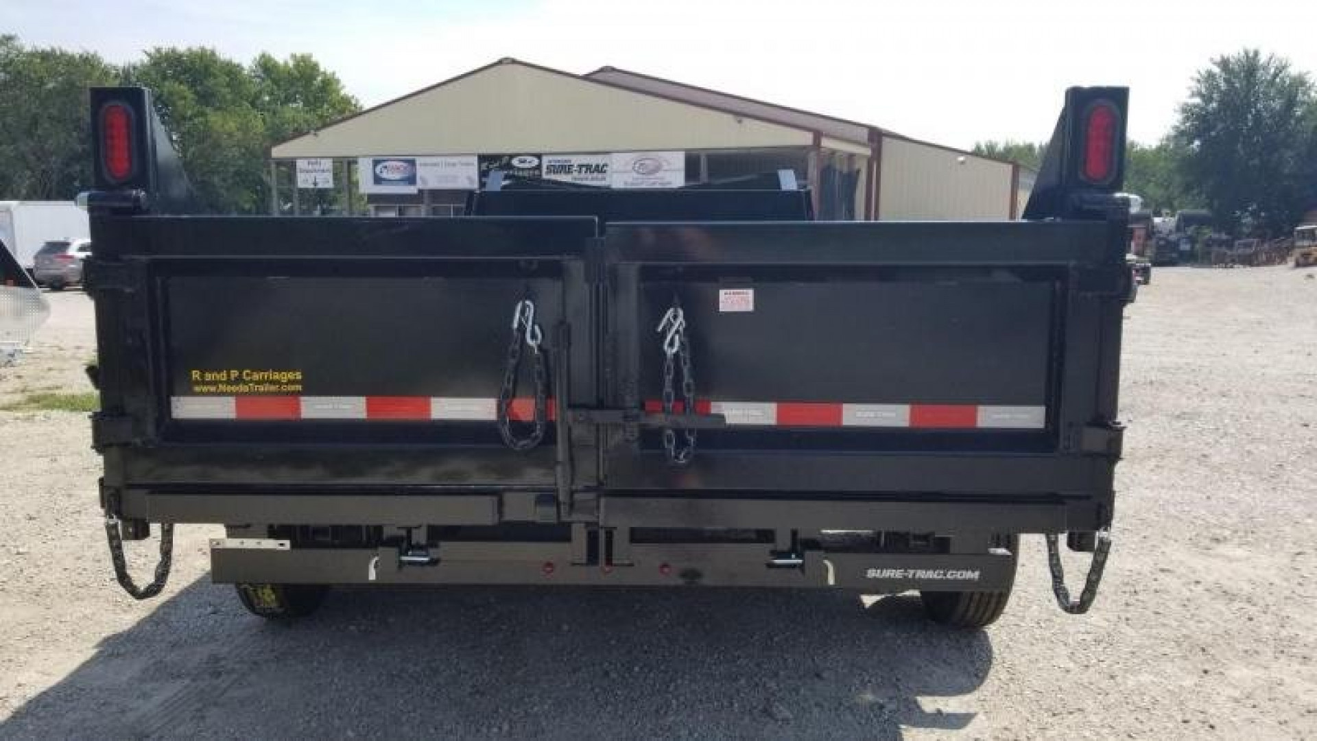 New 2023 Sure-Trac 82x14 Gooseneck Telescopic Dump Trailer 16k