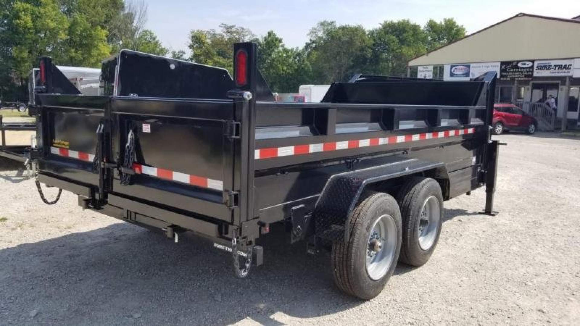 New 2023 Sure-Trac 82x14 Gooseneck Telescopic Dump Trailer 16k