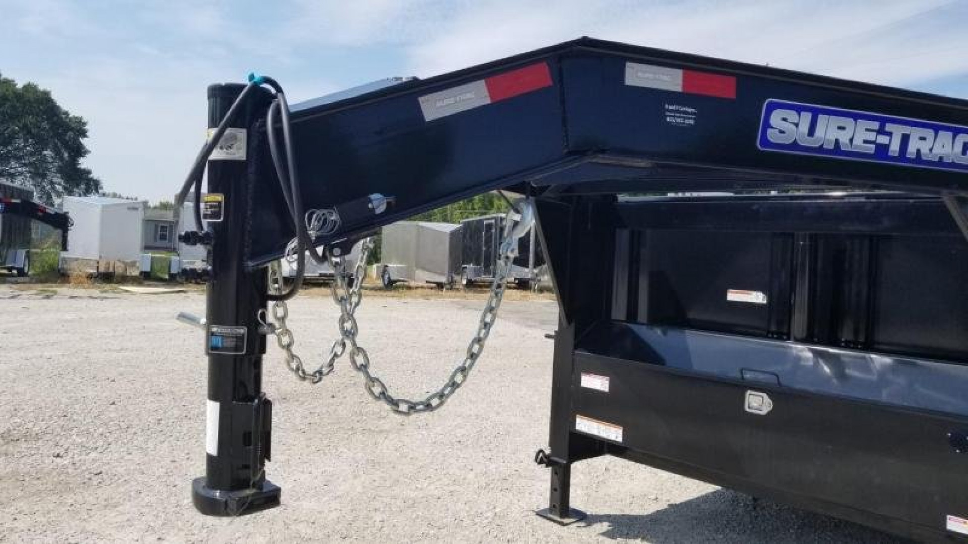 New 2023 Sure-Trac 82x14 Gooseneck Telescopic Dump Trailer 16k