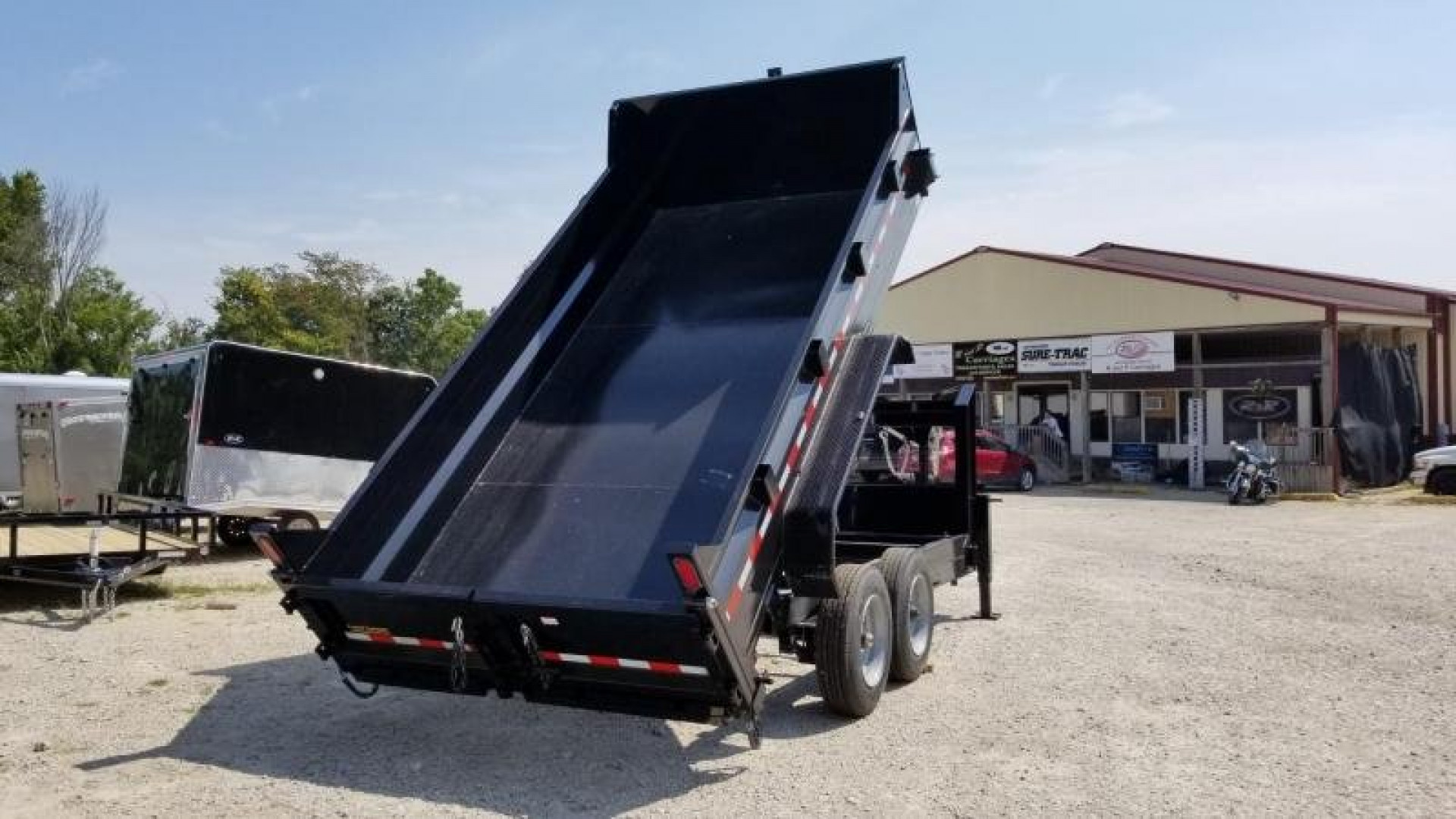 New 2023 Sure-Trac 82x14 Gooseneck Telescopic Dump Trailer 16k