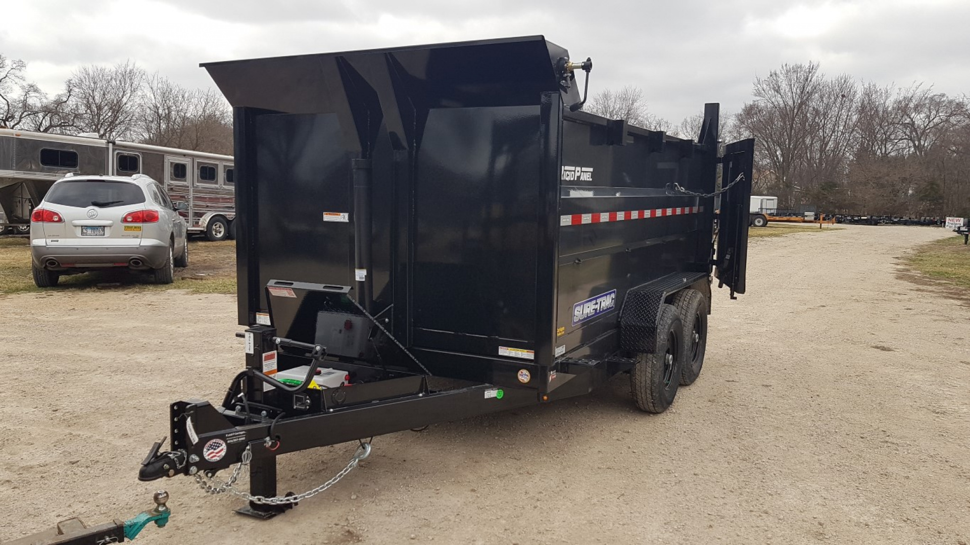 New 2027 Sure-Trac 82x12 Telescopic Dump Trailer w/4' Sides 14k