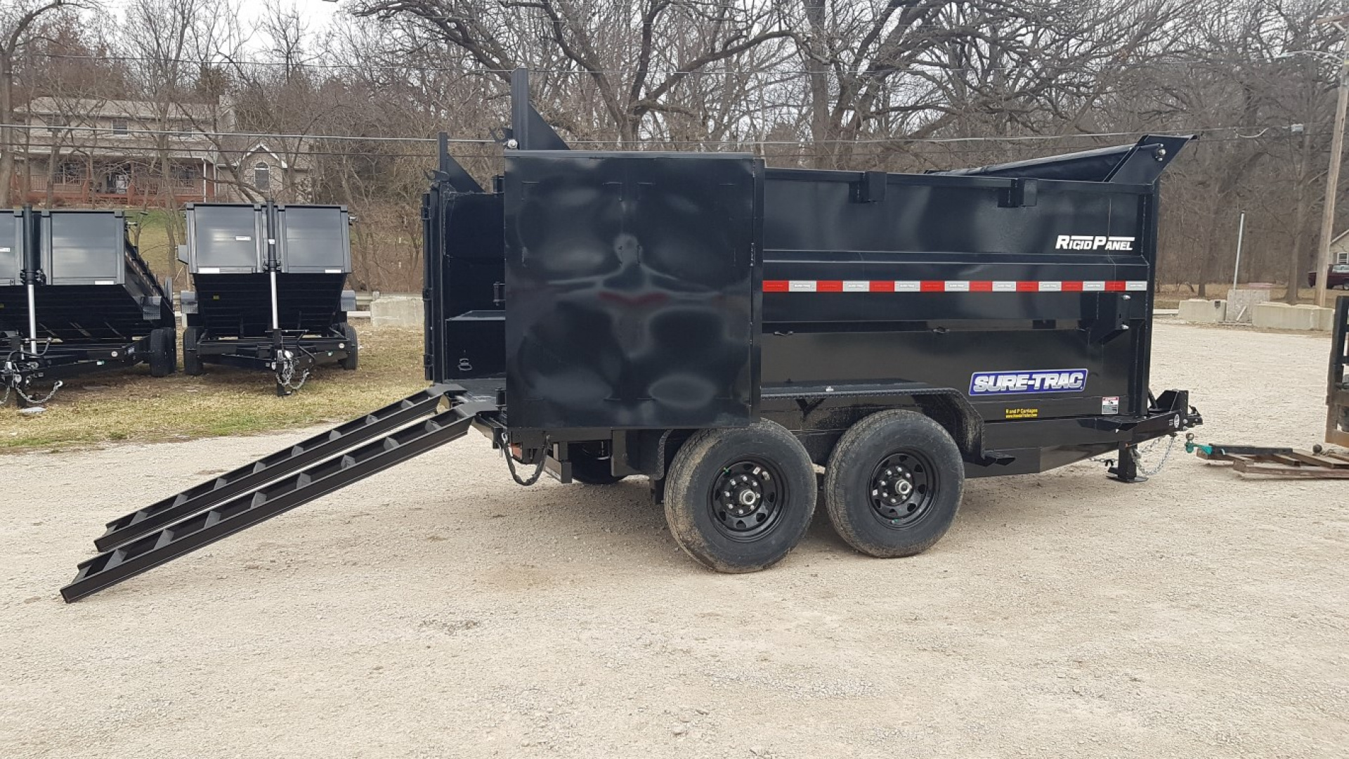 New 2027 Sure-Trac 82x12 Telescopic Dump Trailer w/4' Sides 14k