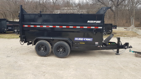 New 2027 Sure-Trac 82x12 Telescopic Dump Trailer w/4' Sides 14k