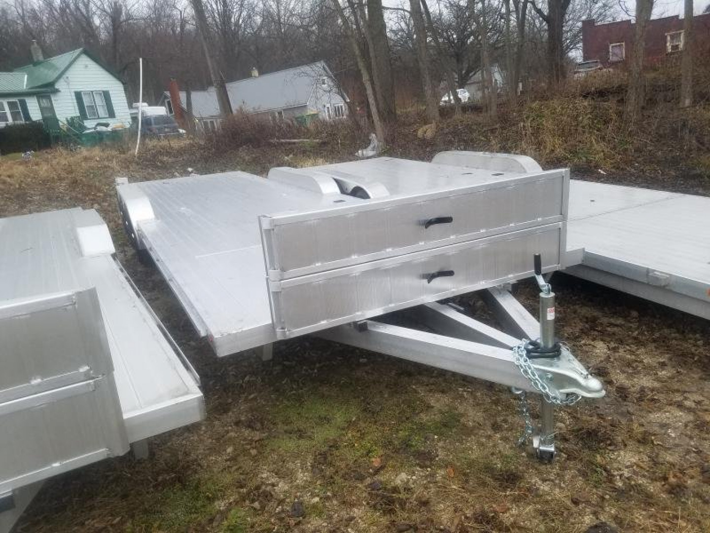 New 2024 R and R Trailers 7x30 Aluminum Wide Front Car Trailer