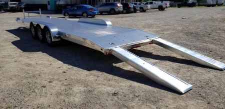 New 2024 R and R Trailers 7x30 Aluminum Wide Front Car Trailer