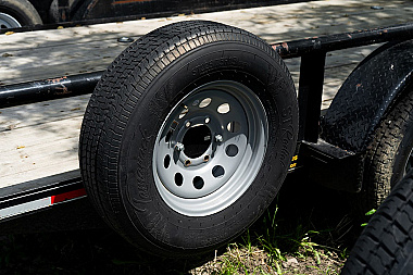 Used FOR RENT ONLY #11 77x16 M.E.B. Utility Trailer w/Ramps