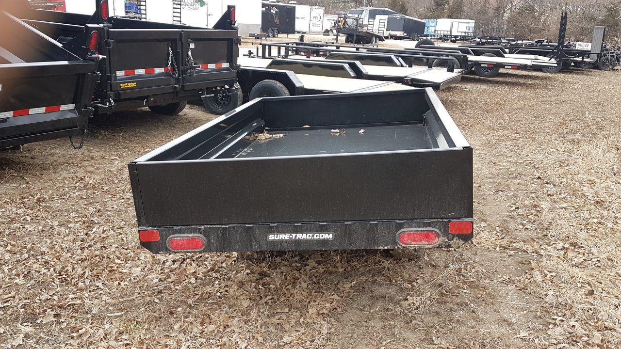 New 2025 Sure-Trac 4.5x8 Utility Dump Trailer w/Ramps 3000#