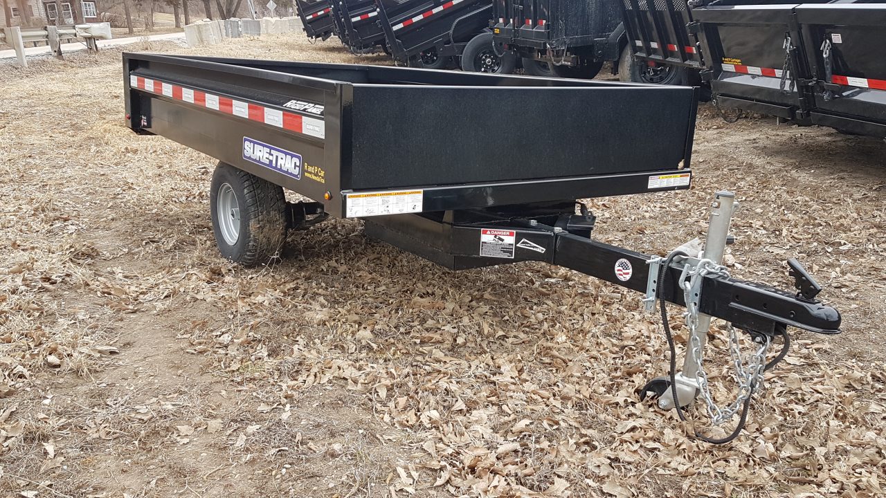 New 2025 Sure-Trac 4.5x8 Utility Dump Trailer w/Ramps 3000#