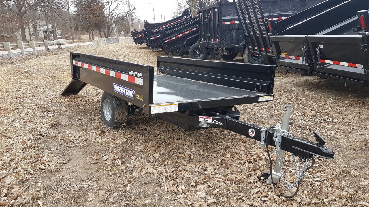 New 2025 Sure-Trac 4.5x8 Utility Dump Trailer w/Ramps 3000#