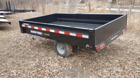New 2025 Sure-Trac 4.5x8 Utility Dump Trailer w/Ramps 3000#