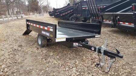 New 2025 Sure-Trac 4.5x8 Utility Dump Trailer w/Ramps 3000#