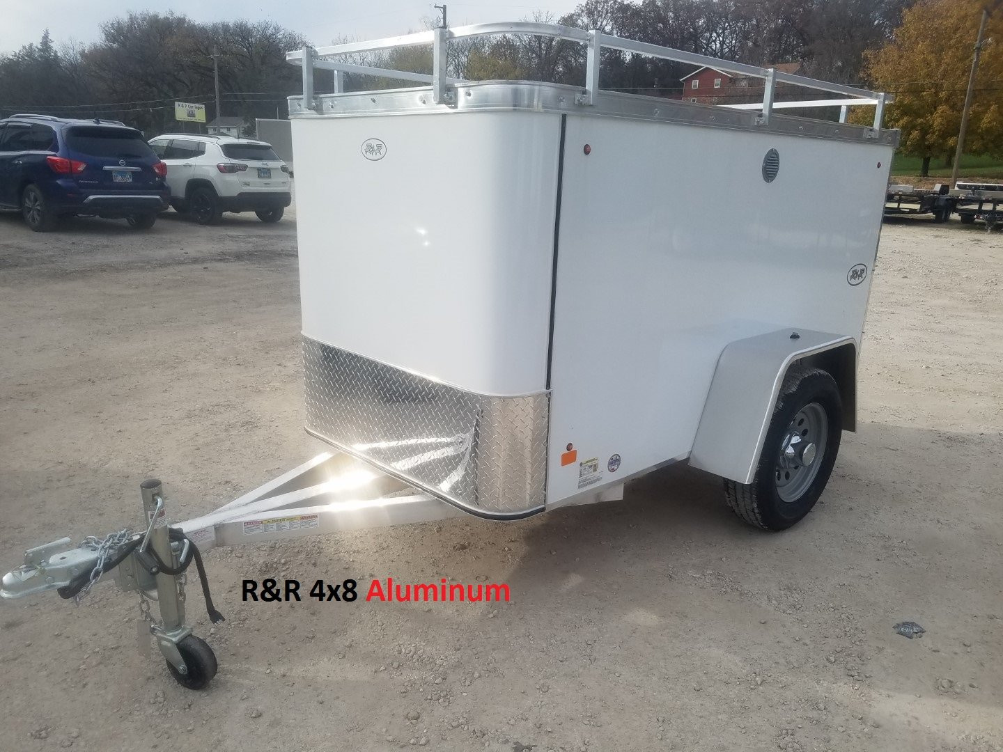 New 2024 R and R Trailers 4x8 Enclosed All Aluminum Cargo Trailer 3k GVWR