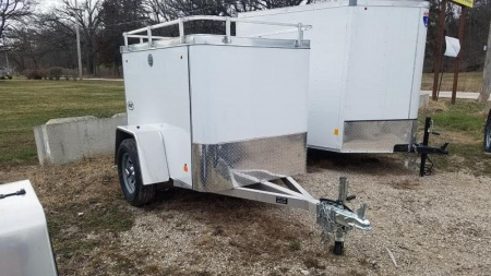 New 2024 R and R Trailers 4x8 Enclosed All Aluminum Cargo Trailer 3k GVWR