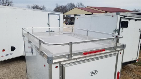 New 2024 R and R Trailers 4x8 Enclosed All Aluminum Cargo Trailer 3k GVWR