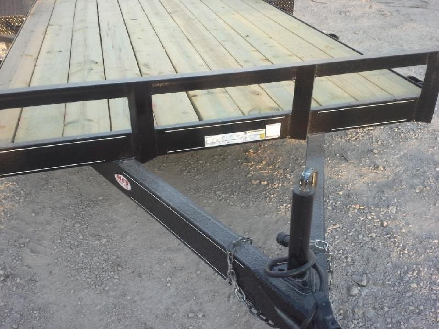 New 2025 M.E.B 7x18 Wood Deck Open Auto Hauler 7000#