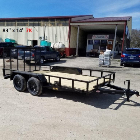 New 2026 MEB 77x14 Utility Trailer W/Ramp 7K