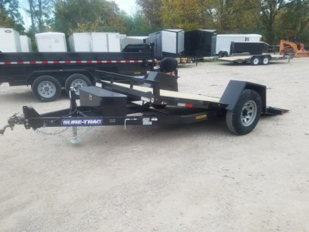 New 2026 Sure-Trac 78 IN x 12 Single Axle Tilt Bed Equipment Trailer 7.8K Equipment Trailer