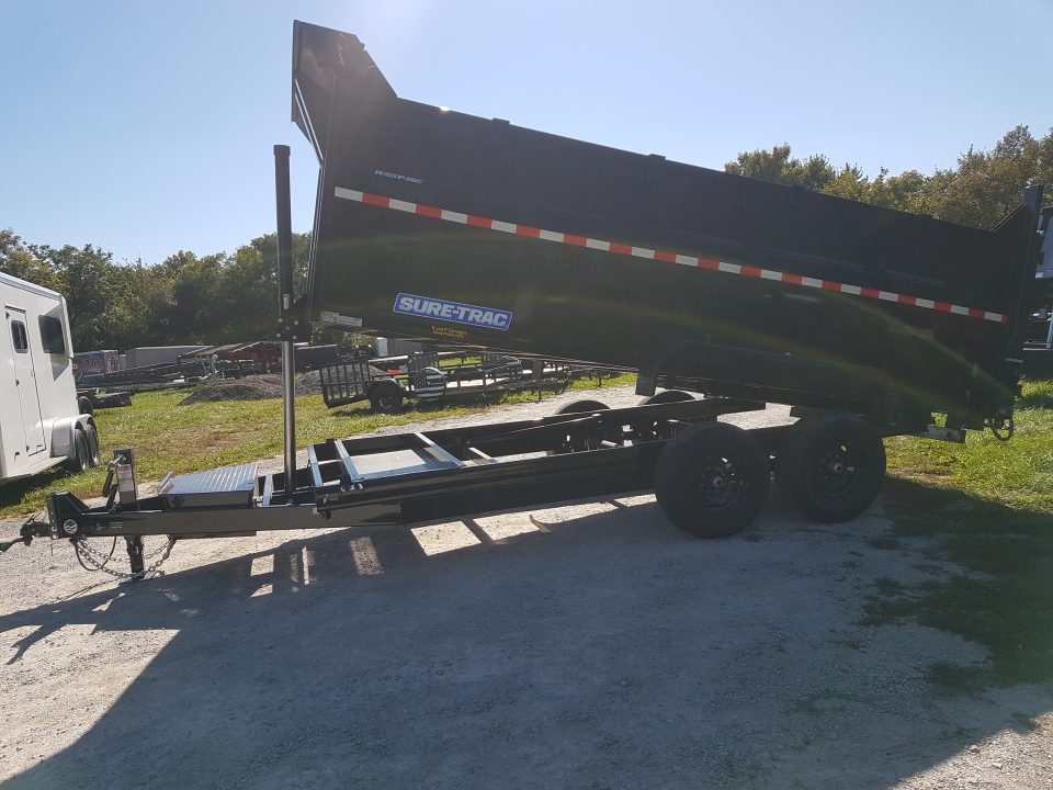 New 2027 Sure-Trac 82x16 Telescopic Dump Trailer w/4' Sides 14K