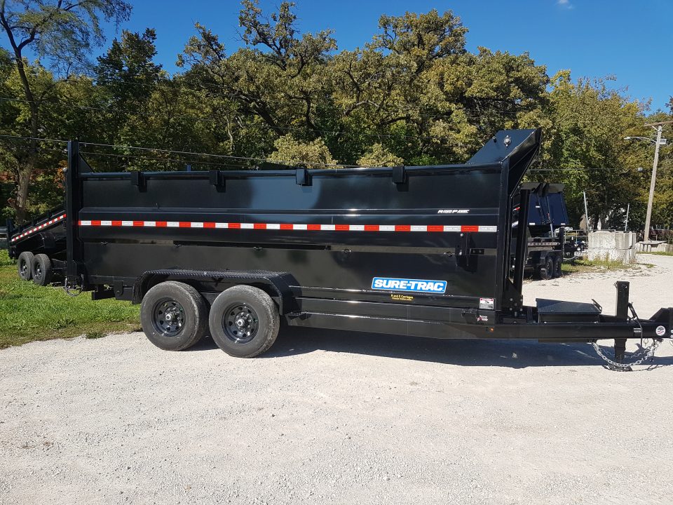New 2027 Sure-Trac 82x16 Telescopic Dump Trailer w/4' Sides 14K
