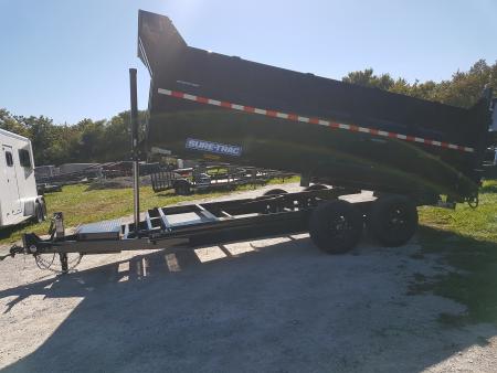 New 2027 Sure-Trac 82x16 Telescopic Dump Trailer w/4' Sides 14K