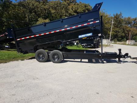 New 2027 Sure-Trac 82x16 Telescopic Dump Trailer w/4' Sides 14K