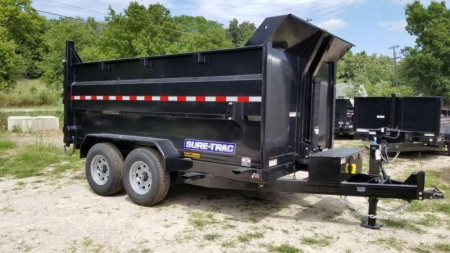 New 2027 Sure-Trac 82x16 Telescopic Dump Trailer w/4' Sides Dump Trailer