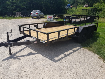 New 2025 MEB 77x14 w/Dovetail And 30  Gate and Brake Utility Trailer7K