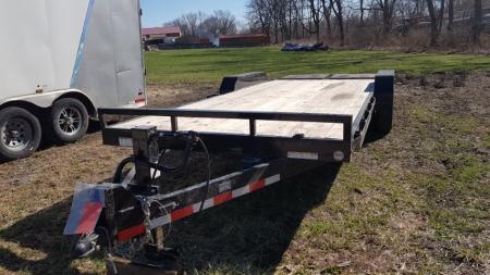 Used 2023 Sure-Trac 7X17 + 3 Universal Ramp 14K Equipment Trailer