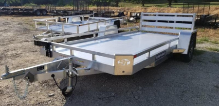 New 2026 Sure-Trac 7X12 Aluminum Low Side Utility Trailer 3K