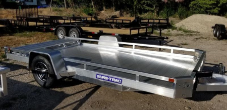 New 2026 Sure-Trac 7X12 Aluminum Low Side Utility Trailer 3K
