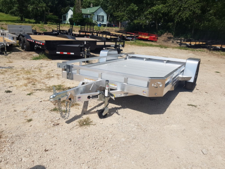 New 2026 Sure-Trac 7X12 Aluminum Low Side Utility Trailer 3K