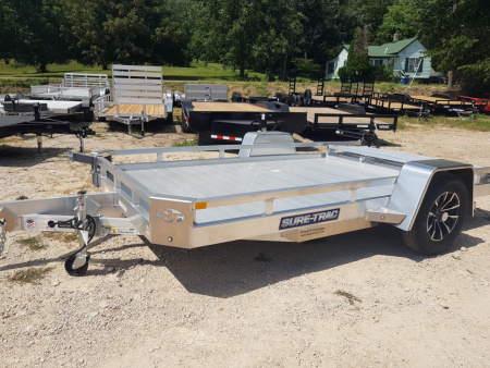 New 2026 Sure-Trac 7X12 Aluminum Low Side Utility Trailer 3K