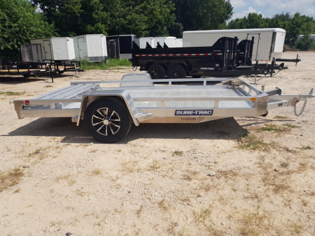 New 2026 Sure-Trac 7X12 Aluminum Low Side Utility Trailer 3K