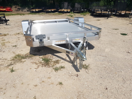 New 2026 Sure-Trac 7X12 Aluminum Low Side Utility Trailer 3K