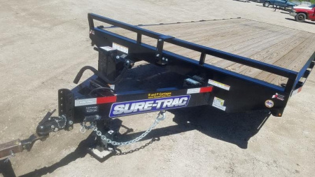 New 2025 Sure-Trac 8.5 x 20' Flatbed Deckover 14K Trailer