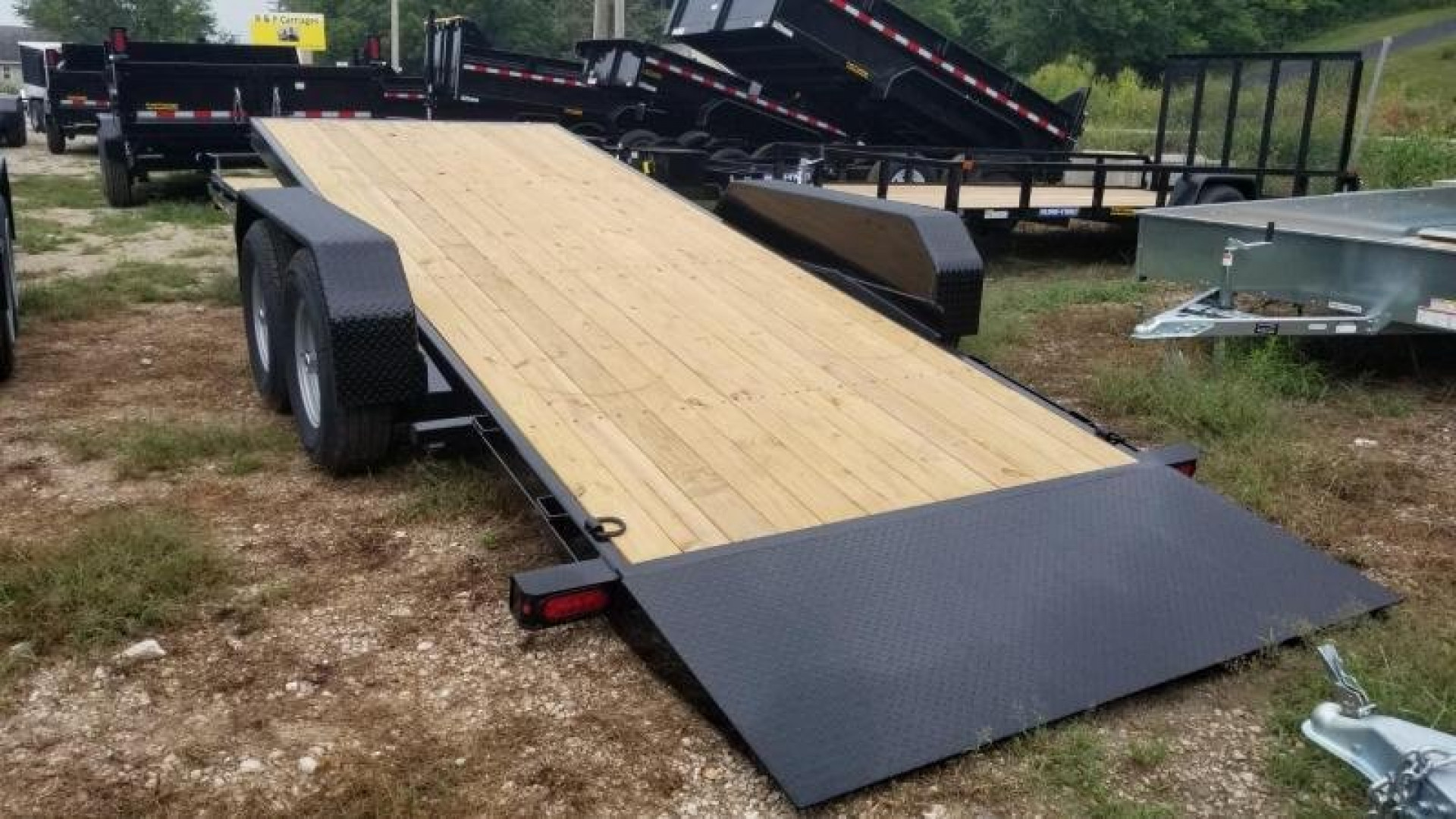 New 2025 Sure-Trac 7x18+4 Tilt Deck Equipment Trailer w/Stationary 14k