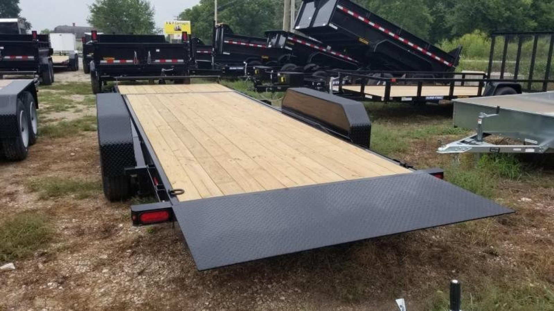 New 2025 Sure-Trac 7x18+4 Tilt Deck Equipment Trailer w/Stationary 14k