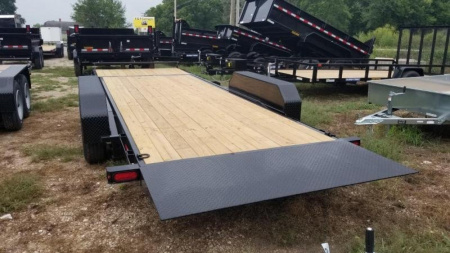 New 2025 Sure-Trac 7x18+4 Tilt Deck Equipment Trailer w/Stationary 14k