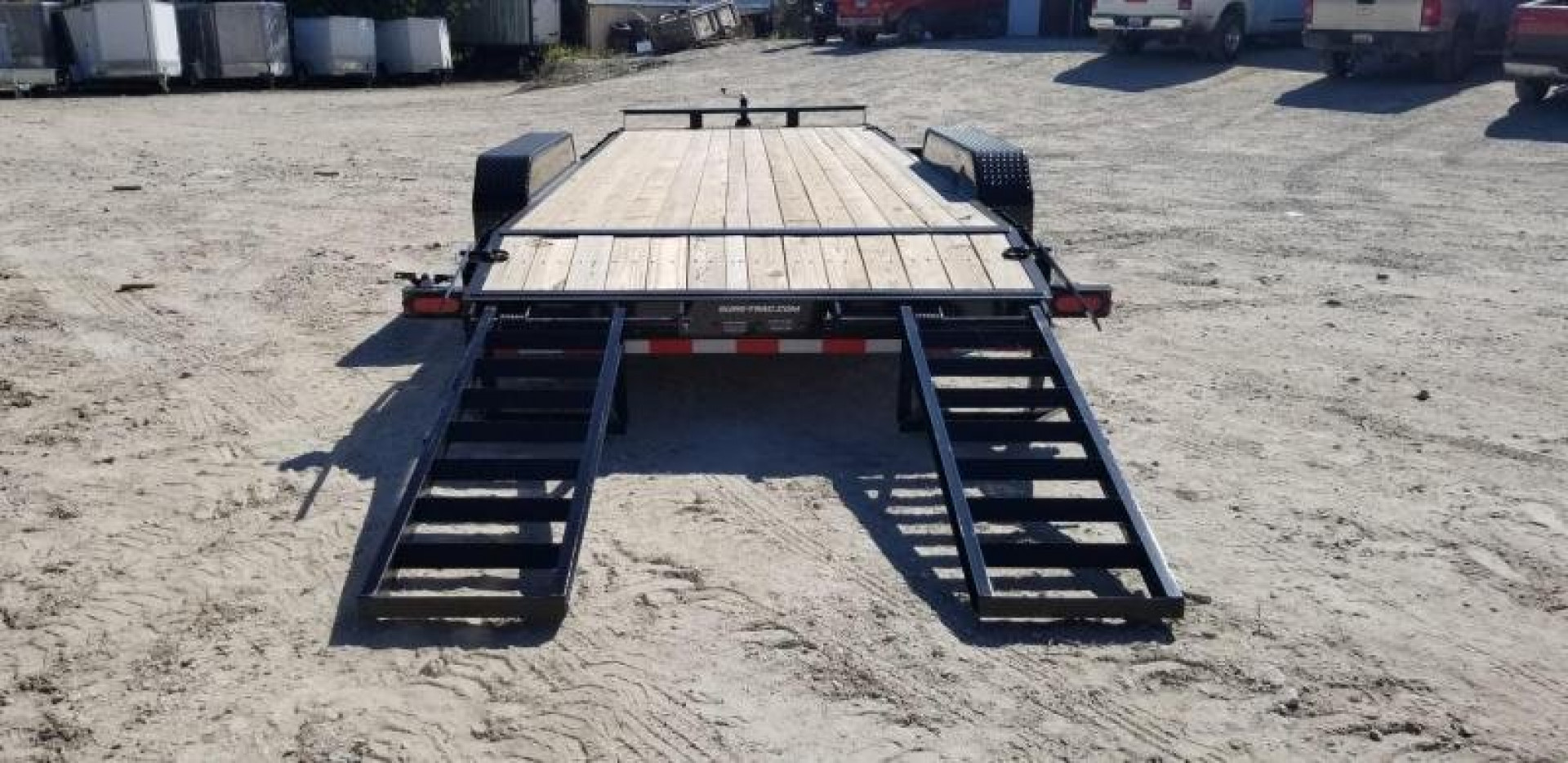 New 2024 SURE-TRAC 7x18 Wood Deck Equipment Trailer