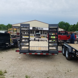 New 2024 SURE-TRAC 7x18 Wood Deck Equipment Trailer