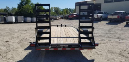 New 2024 SURE-TRAC 7x18 Wood Deck Equipment Trailer