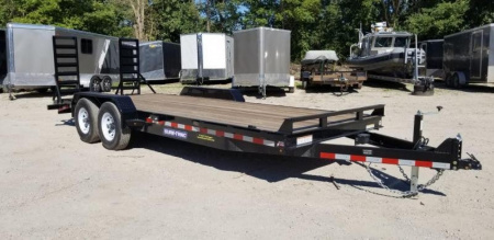 New 2024 SURE-TRAC 7x18 Wood Deck Equipment Trailer