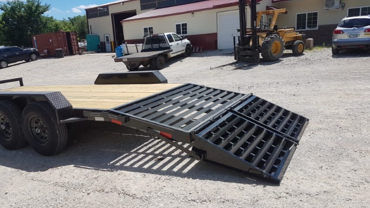 New 2026 MEB 7x17+3 Equipment Trailer w/ Full Width Ramps