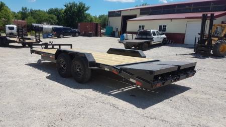 New 2026 MEB 7x17+3 Equipment Trailer w/ Full Width Ramps
