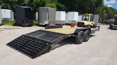 New 2026 MEB 7x17+3 Equipment Trailer w/ Full Width Ramps