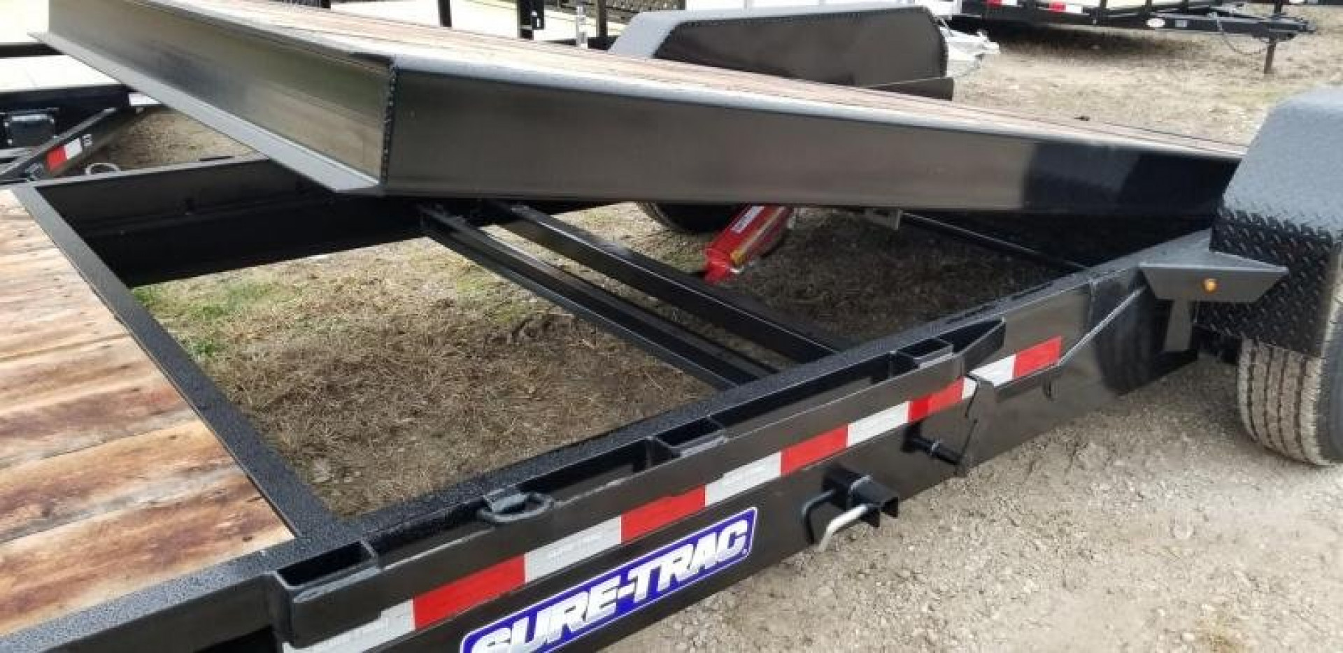 New 2022 Sure-Trac 7x18+4 Tilt Deck Equipment Trailer Value 14k GVWR