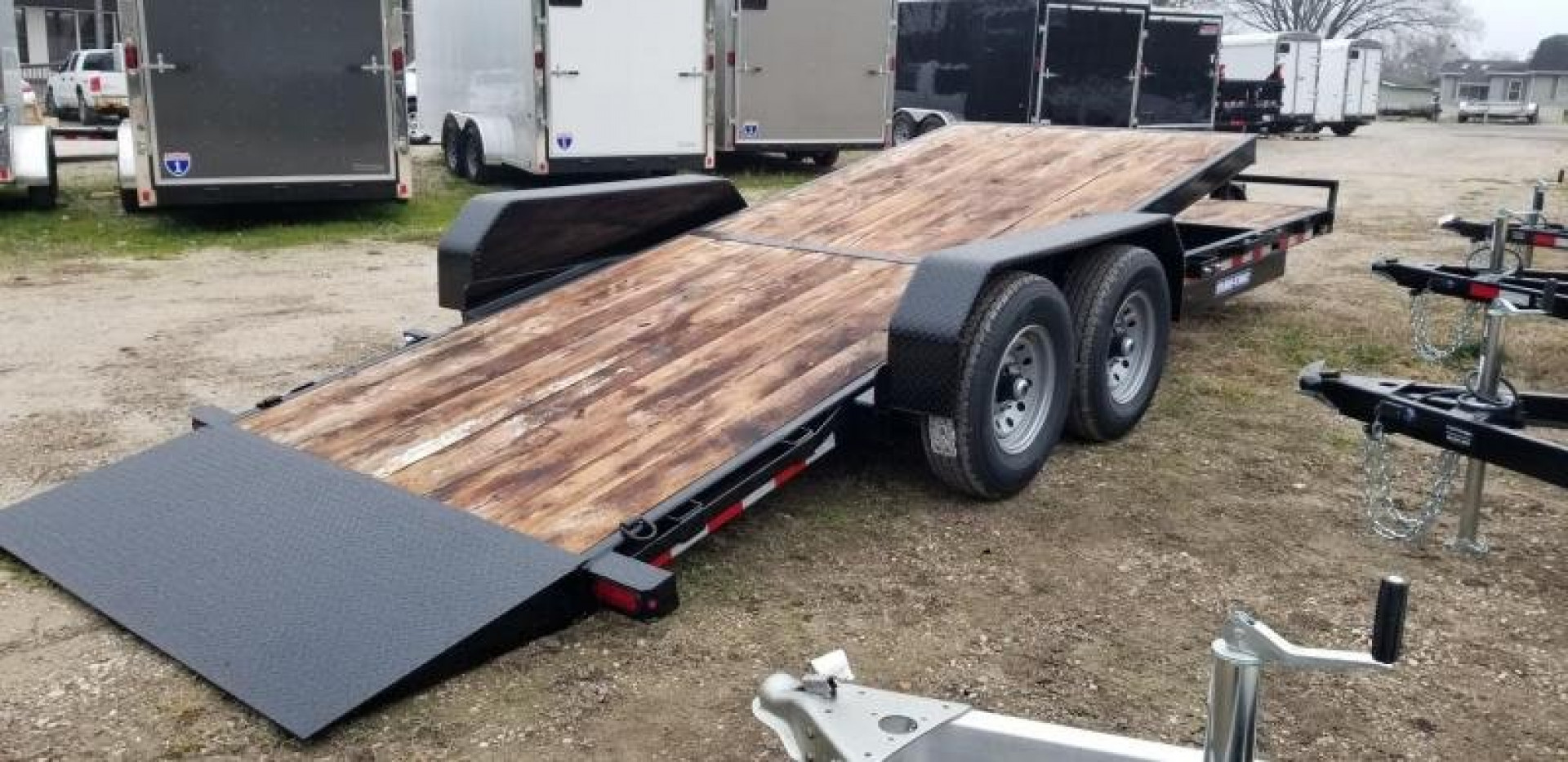 New 2022 Sure-Trac 7x18+4 Tilt Deck Equipment Trailer Value 14k GVWR